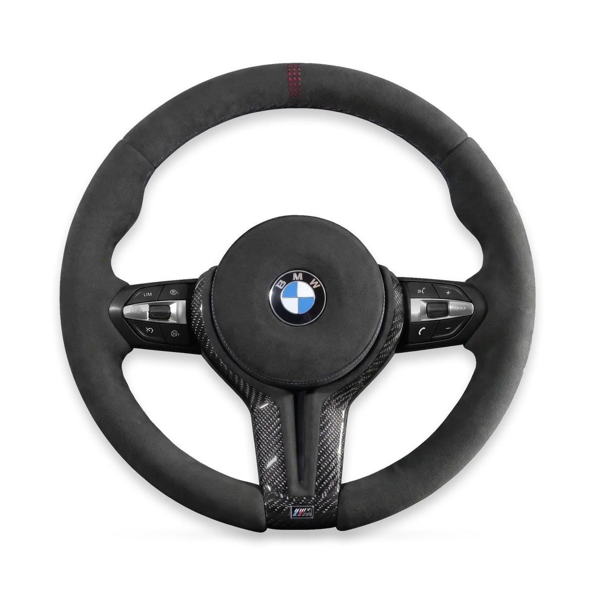 Kierownica z alcantary, czerwony pas – BMW serii F (F30/F32/F80/F82)