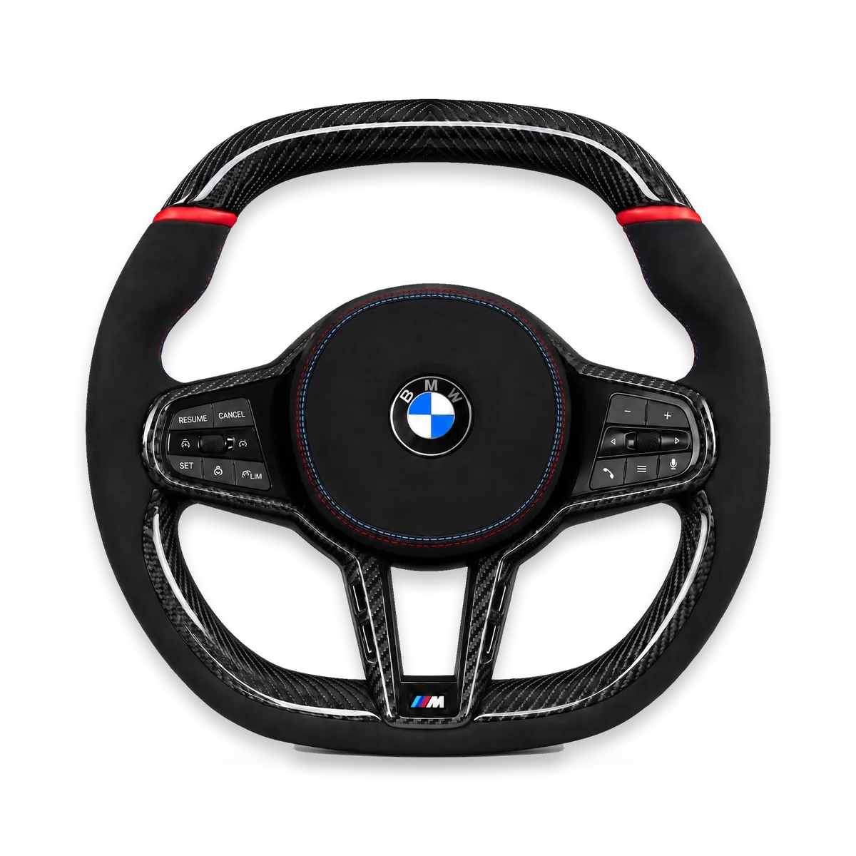 Kierownica carbon z alcantarą, czerwone akcenty – BMW M2/M3/M4 (G87/G80/G82)